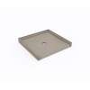 37 x 38 Swanstone(R) Alcove Shower Pan with Center Drain Limestone, SF03738MD.218