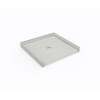 37 x 38 Swanstone(R) Alcove Shower Pan with Center Drain Birch, SF03738MD.226