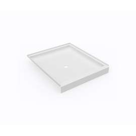 42 x 36 Swanstone(R) Alcove Shower Pan with Center Drain in White, SF04236MD.010