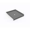 42 x 36 Swanstone(R) Alcove Shower Pan with Center Drain Ash Gray, SF04236MD.203