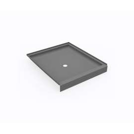 SS-4236 42 x 36 Swanstone(R) Alcove Shower Pan with Center Drain Ash Gray