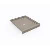 42 x 36 Swanstone(R) Alcove Shower Pan with Center Drain Limestone, SF04236MD.218