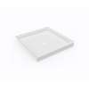 42 x 42 Swanstone(R) Alcove Shower Pan with Center Drain in White, SF04242MD.010