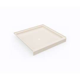 SS-4242 42 x 42 Swanstone(R) Alcove Shower Pan with Center Drain in Tahiti White