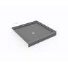 42 x 42 Swanstone(R) Alcove Shower Pan with Center Drain Ash Gray, SF04242MD.203