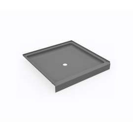 SS-4242 42 x 42 Swanstone(R) Alcove Shower Pan with Center Drain Ash Gray