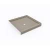 42 x 42 Swanstone(R) Alcove Shower Pan with Center Drain Limestone, SF04242MD.218