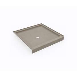 SS-4242 42 x 42 Swanstone(R) Alcove Shower Pan with Center Drain Limestone