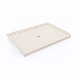 SS-4260 42 x 60 Swanstone(R) Alcove Shower Pan with Center Drain in Tahiti White