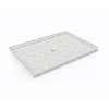 42 x 60 Swanstone(R) Alcove Shower Pan with Center Drain in Ice, SF04260MD.130
