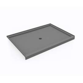 SS-4260 42 x 60 Swanstone(R) Alcove Shower Pan with Center Drain Ash Gray