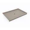 42 x 60 Swanstone(R) Alcove Shower Pan with Center Drain Limestone, SF04260MD.218