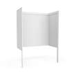 34 x 60 x 60 Swanstone(R) Smooth Glue up Tub Wall Kit in White, SI00603.010