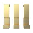 Odile Suite Small Hooks in Brushed Gold - Pack of 3, SMHK10045089.343
