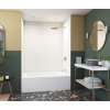 34 x 42 x 72 Swanstone(R) Smooth Glue up Bathtub and Shower Wall Kit in White, SMMK723442.010