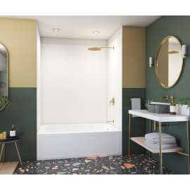 42 x 62 x 72 Swanstone(R) Smooth Glue up Bathtub and Shower Wall Kit in White, SMMK724262.010