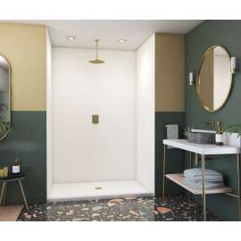 42 x 62 x 96 Swanstone(R) Smooth Glue up Shower Wall Kit in White, SMMK964262.010