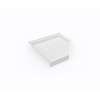 36 x 36 Swanstone(R) Corner Shower Pan with Center Drain in White, SN00036MD.010