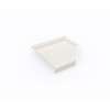 36 x 36 Swanstone(R) Corner Shower Pan with Center Drain in Bisque, SN00036MD.018