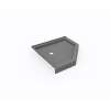 36 x 36 Swanstone(R) Corner Shower Pan with Center Drain Ash Gray, SN00036MD.203