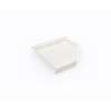 36 x 36 Swanstone(R) Corner Shower Pan with Center Drain Carrara, SN00036MD.221
