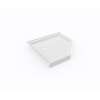 38 x 38 Swanstone(R) Corner Shower Pan with Center Drain in White, SN00038MD.010
