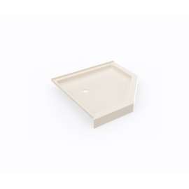 SS-38NEO 38 x 38 Swanstone(R) Corner Shower Pan with Center Drain in Tahiti White