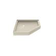 38 x 38 Swanstone(R) Corner Shower Pan with Center Drain Coastal Sands, SN00038MD.013
