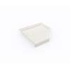38 x 38 Swanstone(R) Corner Shower Pan with Center Drain in Bisque, SN00038MD.018