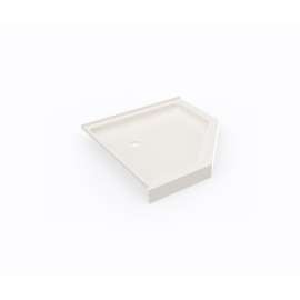 SS-38NEO 38 x 38 Swanstone(R) Corner Shower Pan with Center Drain in Bisque