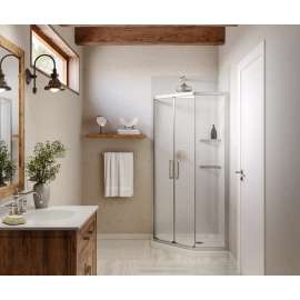 SS-38NEO 38 x 38 Swanstone(R) Corner Shower Pan with Center Drain Mountain Mist