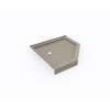 38 x 38 Swanstone(R) Corner Shower Pan with Center Drain Limestone, SN00038MD.218