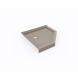 SS-38NEO 38 x 38 Swanstone(R) Corner Shower Pan with Center Drain Limestone