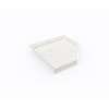 38 x 38 Swanstone(R) Corner Shower Pan with Center Drain Carrara, SN00038MD.221