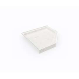 SS-38NEO 38 x 38 Swanstone(R) Corner Shower Pan with Center Drain Carrara