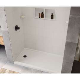 SR-3260LM/RM 32 x 60 Swanstone(R) Alcove Shower Pan with Left Hand Drain Mountain Mist