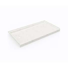 SR-3260LM/RM 32 x 60 Swanstone(R) Alcove Shower Pan with Left Hand Drain Carrara