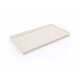 32 x 60 Swanstone(R) Alcove Shower Pan with Right Hand Drain in Tahiti White, SR03260RM.011