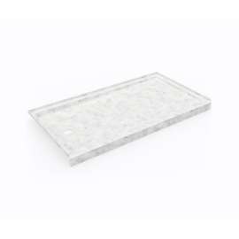 SR-3260LM/RM 32 x 60 Swanstone(R) Alcove Shower Pan with Right Hand Drain in Ice