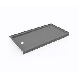 SR-3260LM/RM 32 x 60 Swanstone(R) Alcove Shower Pan with Left Hand Drain Ash Gray