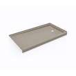 32 x 60 Swanstone(R) Alcove Shower Pan with Left Hand Drain Limestone, SR03260RM.218