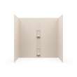30 x 60 x 60 Swanstone(R) Smooth Glue up Tub Wall Kit in Tahiti White, SS00605.011