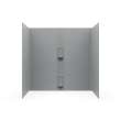 30 x 60 x 60 Swanstone(R) Smooth Glue up Tub Wall Kit in Ash Gray, SS00605.203