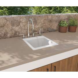 17 x 20 Swanstone(R) Dual Mount Small Bowl Utility Sink in White, SSUS2000.010