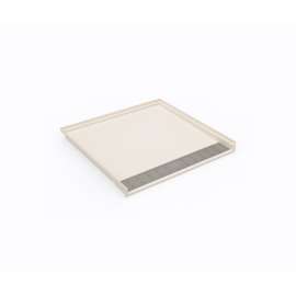 38 x 38 Performix Alcove ADA Shower Pan with Center Drain in Tahiti White, ST03838.011