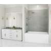 42 x 62 x 72 Swanstone(R) Traditional Subway Tile Glue up Bathtub and Shower Wall Kit in Ash Gray, TSMK724262.203