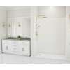 30 x 62 x 84 Swanstone(R) Traditional Subway Tile Glue up Shower Wall Kit in White, TSMK843062.010