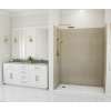 32 x 62 x 84 Swanstone(R) Traditional Subway Tile Glue up Shower Wall Kit in Limestone, TSMK843262.218