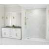 34 x 62 x 96 Swanstone(R) Traditional Subway Tile Glue up Shower Wall Kit in Carrara, TSMK963462.221