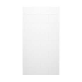 42 x 96 Swanstone(R) Traditional Subway Tile Glue up Bathtub and Shower Single Wall Panel in White, TSMK9642.010